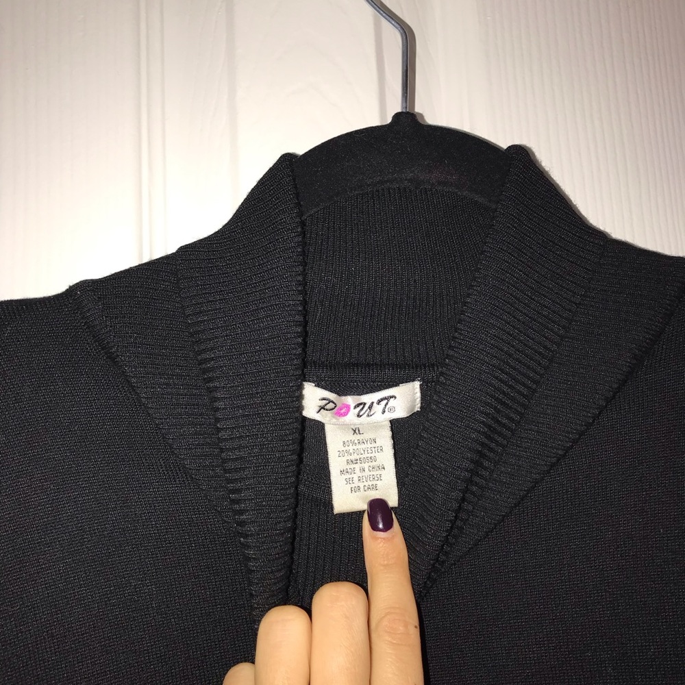 Black ribbed turtleneck